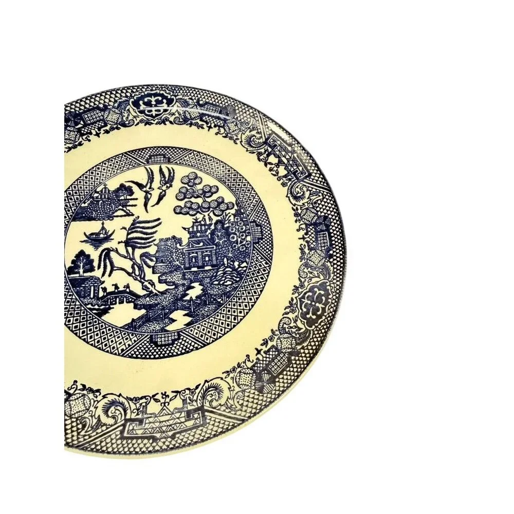 Luncheon Side Plate Vintage Blue Willow Ware Homer Laughlin Chinosiere Replaceme - Picture 6 of 16